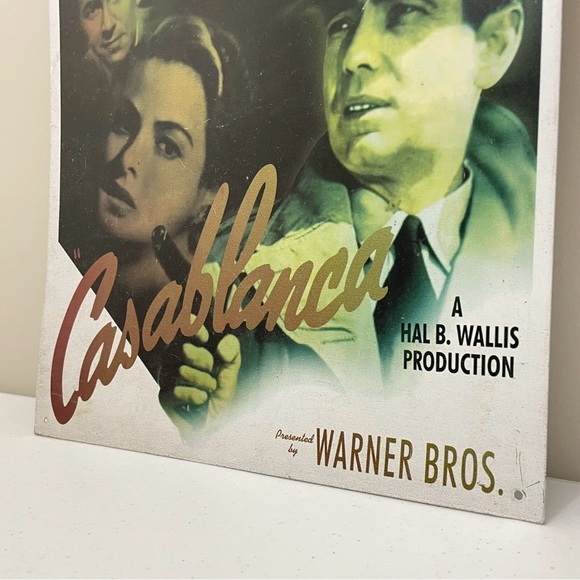 Retro Casablanca Metal Wall Art Collectable Movie Poster Sign 17.5”x12.5” - Picture 2 of 9